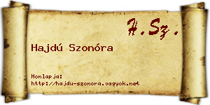 Hajdú Szonóra névjegykártya